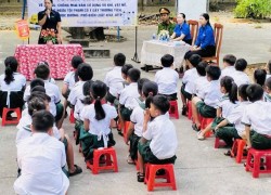 Đoàn xã Tam Hải phối hợp tổ chức tuyên truyền pháp luật cho học sinh Trường Tiểu học Trần Phú