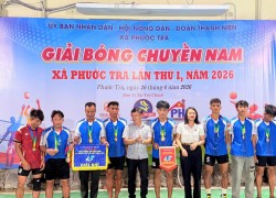 Đoàn xã Phước Trà phối hợp tổ chức Giải bóng chuyền nam năm 2026