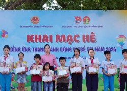 Đoàn Thanh niên - Hội đồng Đội xã Thăng Bình phối hợp tổ chức chương trình khai mạc hè năm 2026 và hưởng ứng Tháng hành động vì trẻ em