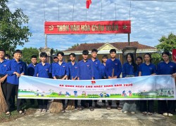 Đoàn xã Đồng Dương ra quân hưởng ứng Ngày Chủ nhật xanh và xây dựng tuyến đường thanh niên “Sáng - xanh - sạch - đẹp”