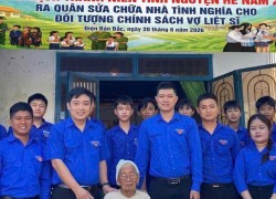 Đoàn phường Điện Bàn Bắc ra quân hỗ trợ xây dựng nhà tình nghĩa cho thân nhân liệt sĩ