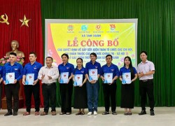 Đoàn xã Tam Xuân công bố quyết định kiện toàn các chi đoàn thôn