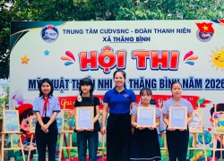 Xã Thăng Bình tổ chức Hội thi Mỹ thuật thiếu nhi năm 2026 với chủ đề “Hành động nhỏ – Hành tinh xanh”