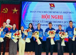 Đoàn xã Hiệp Đức công bố các quyết định kiện toàn tổ chức và nhân sự các chi đoàn thôn sau sắp xếp