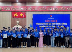 Đoàn xã Xuân Phú tổ chức Hội nghị công bố các quyết định kiện toàn tổ chức, nhân sự chi đoàn thôn sau sắp xếp, sáp nhập