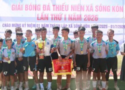 Đoàn Thanh niên xã Sông Kôn phối hợp tổ chức Giải bóng đá thiếu niên xã Sông Kôn lần thứ I năm 2026