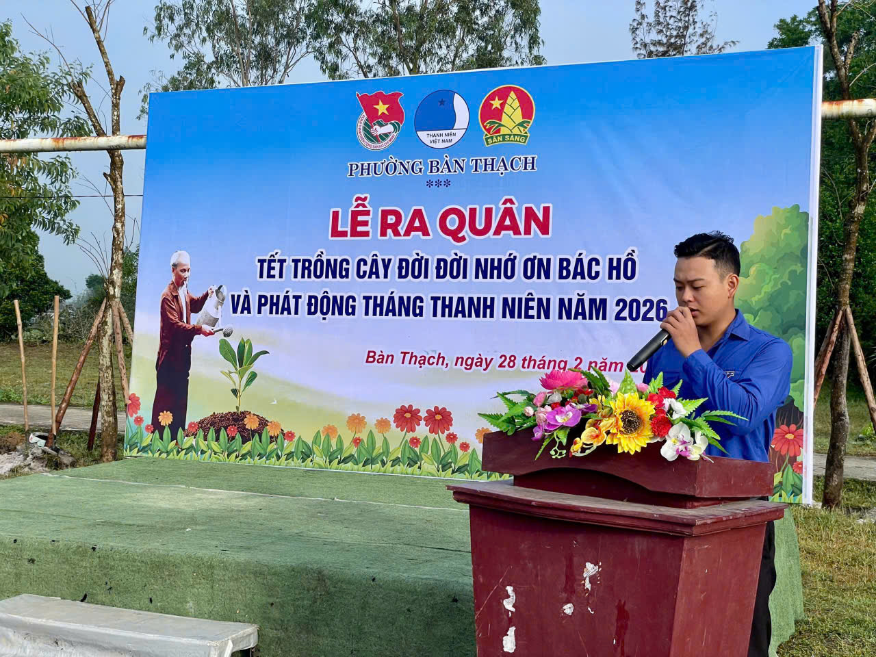 Phường Bàn Thạch ra quân “Tết trồng cây Đời đời nhớ ơn Bác Hồ”, phát động Tháng Thanh niên năm 2026