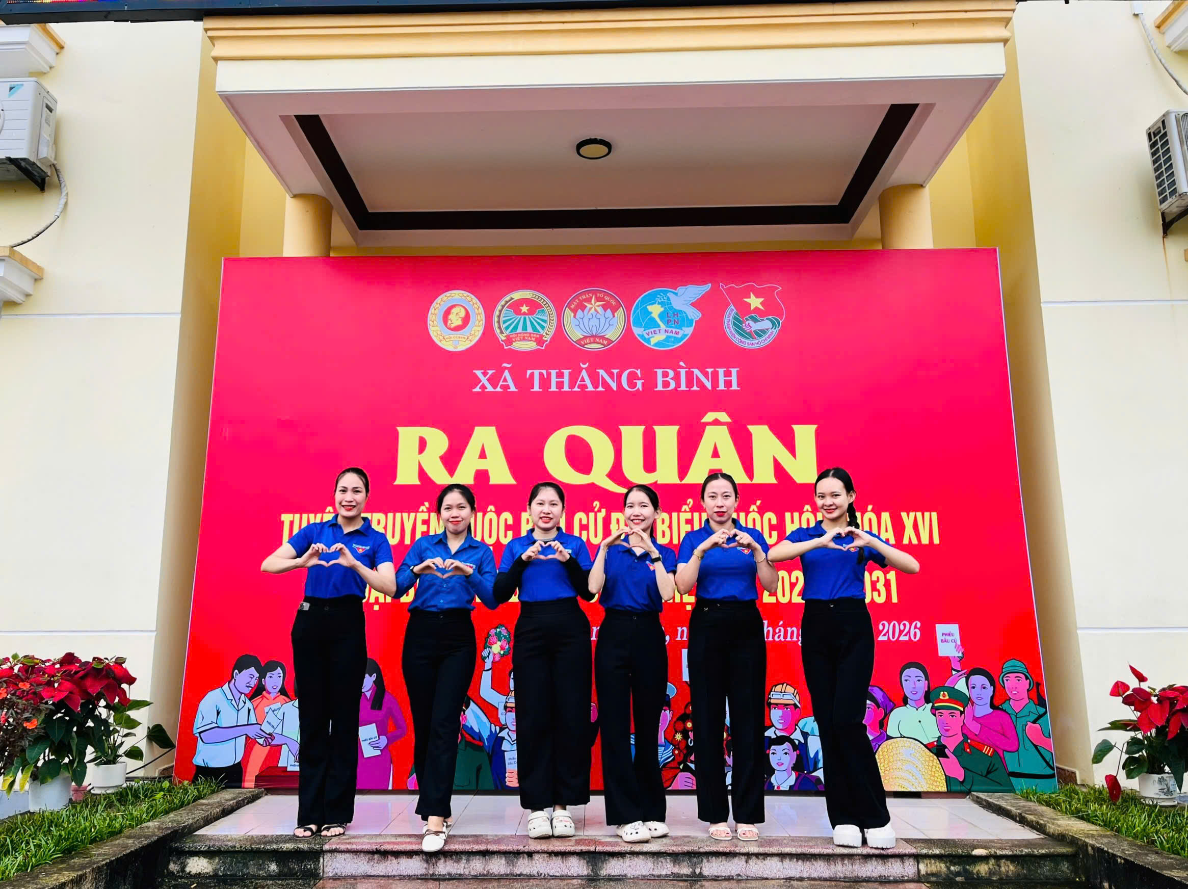 Tuổi trẻ xã Thăng Bình phối hợp ra quân tuyên truyền lưu động cuộc bầu cử đại biểu Quốc hội khóa XVI và đại biểu HĐND các cấp nhiệm kỳ 2026 – 2031