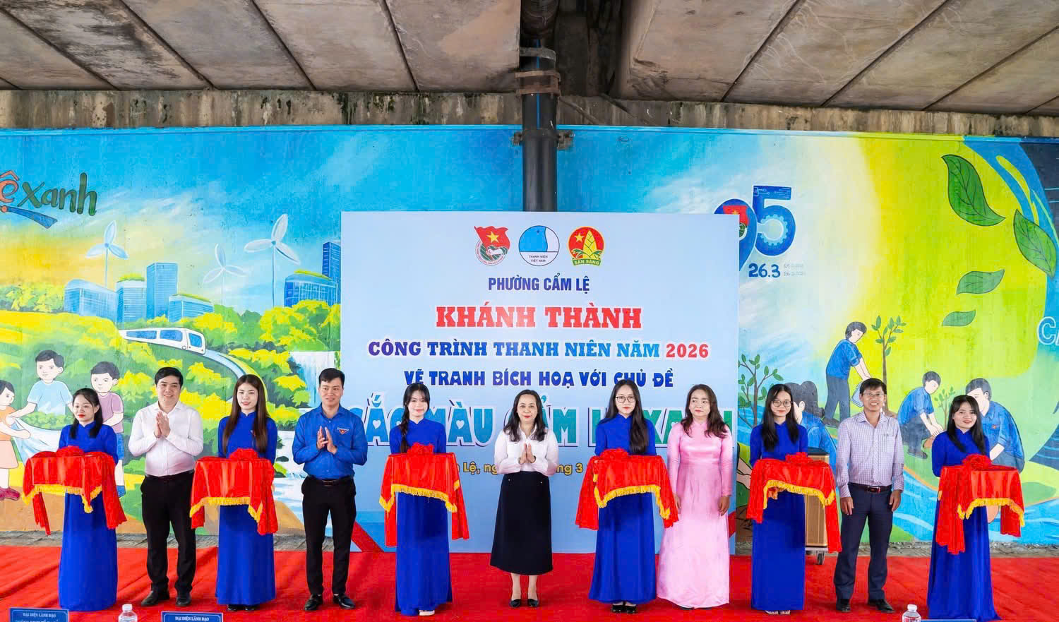 Đoàn phường Cẩm Lệ khánh thành và bàn giao công trình thanh niên “Sắc màu Cẩm Lệ xanh”