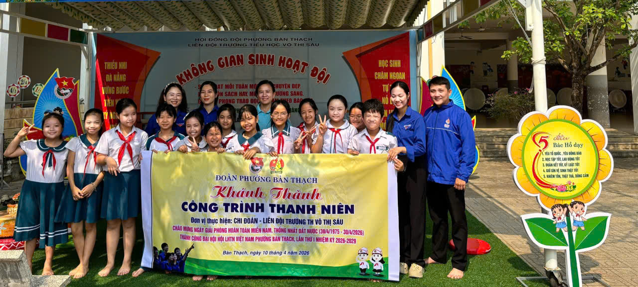 Bàn Thạch: Khánh thành công trình thanh niên – không gian sinh hoạt cho đoàn viên và đội viên