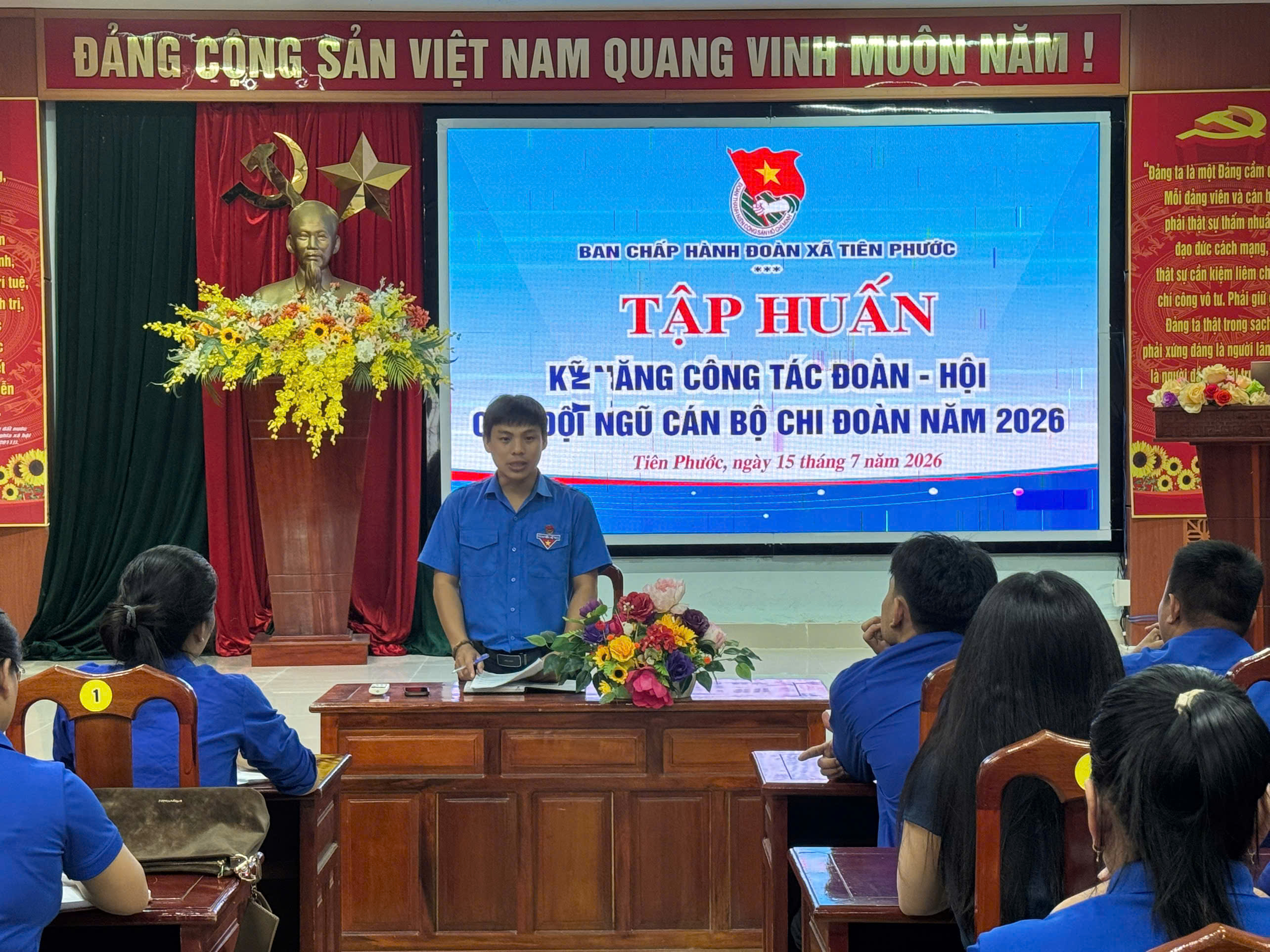 Xã Tiên Phước tập huấn nghiệp vụ cho bí thư chi đoàn sau sáp nhập
