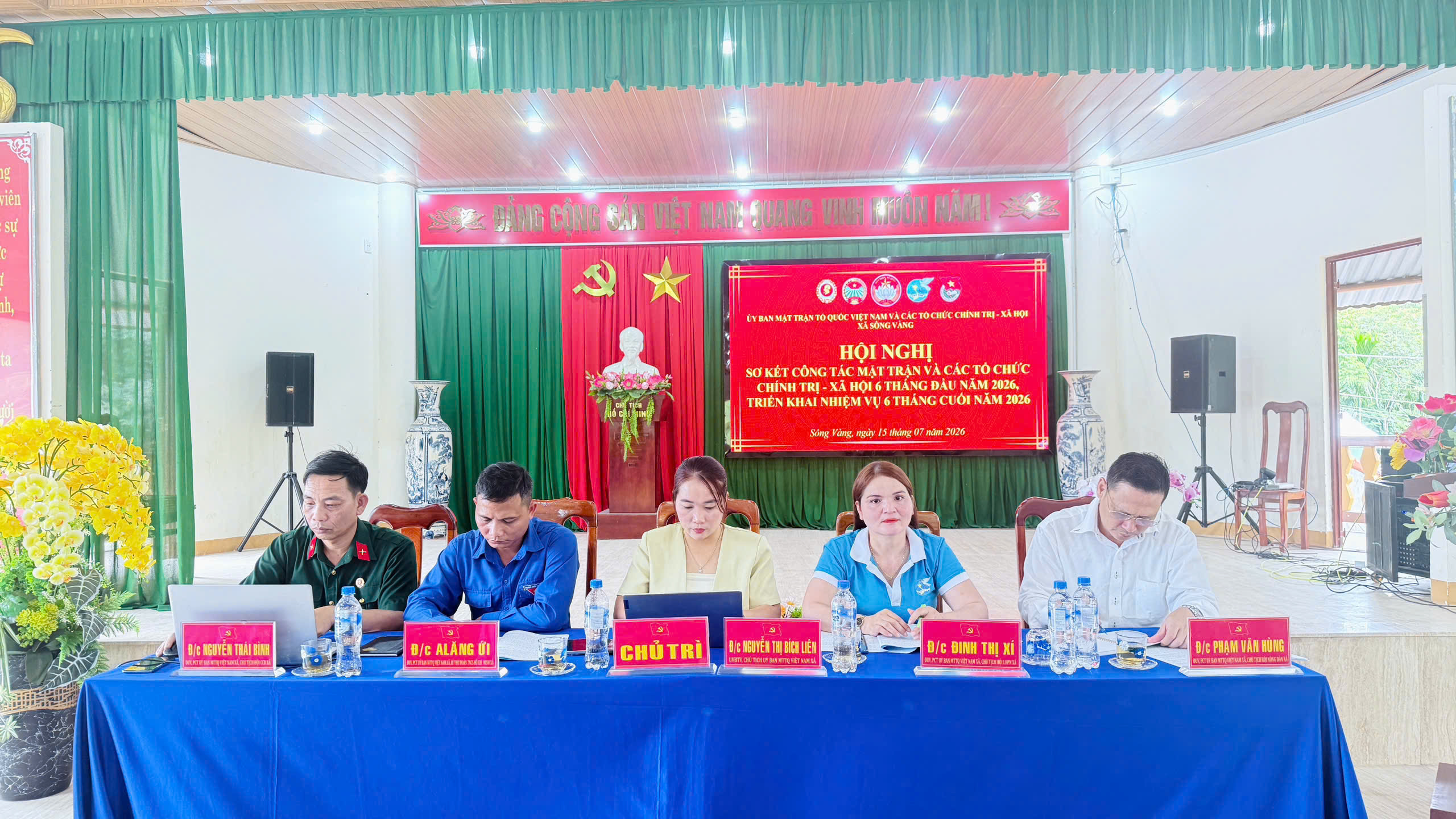 Xã Sông Vàng sơ kết công tác 6 tháng đầu năm 2026 và kiện toàn tổ chức Đoàn sau sắp xếp