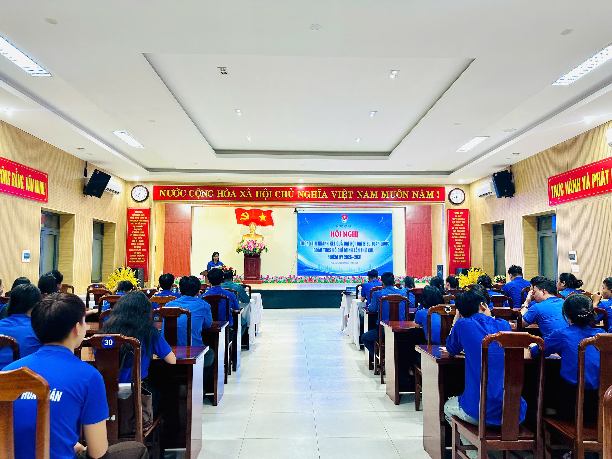 Đoàn phường Hòa Xuân tổ chức Hội nghị thông tin kết quả Đại hội Đoàn toàn quốc lần thứ XIII
