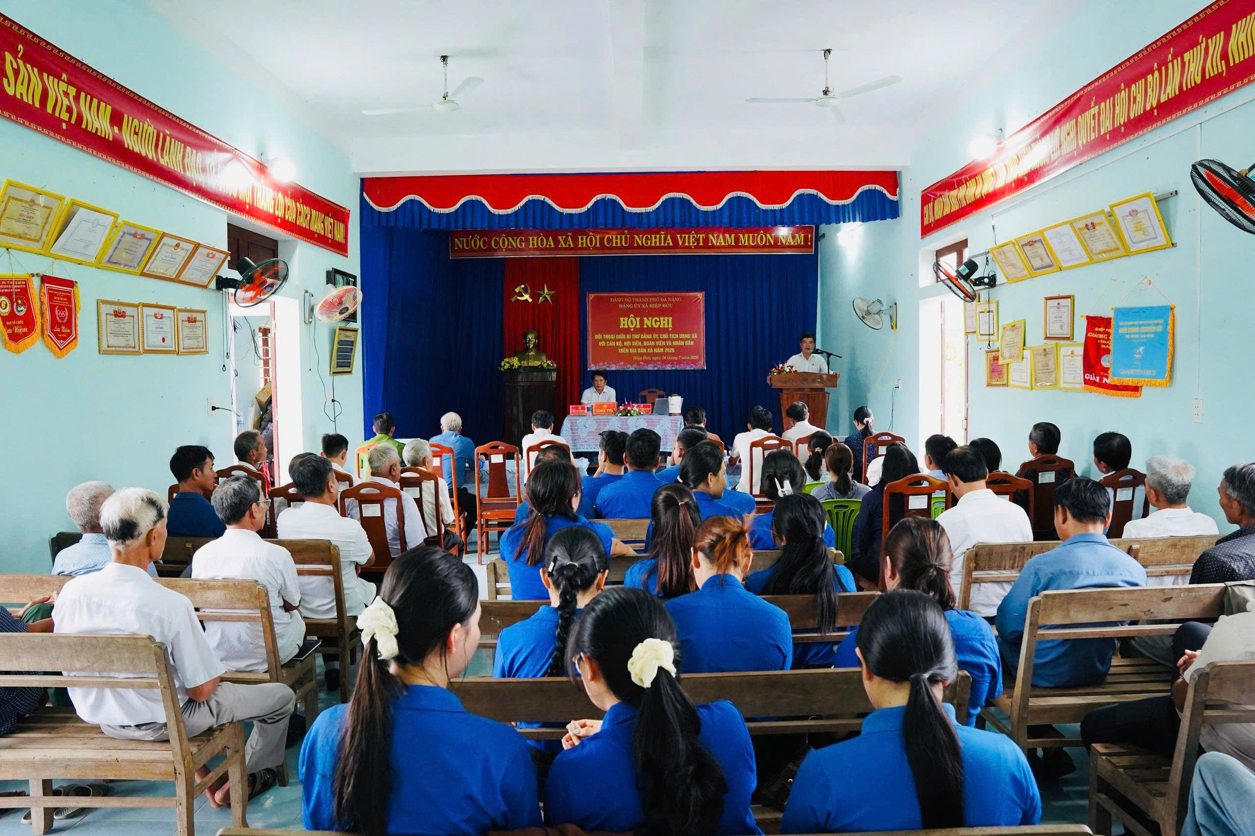Hiệp Đức tổ chức đối thoại giữa Bí thư Đảng ủy, Chủ tịch UBND xã với đoàn viên, thanh niên năm 2026
