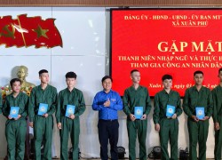 Đoàn xã Xuân Phú tổ chức gặp mặt thanh niên lên đường thực hiện nghĩa vụ quân sự và tham gia Công an nhân dân năm 2026