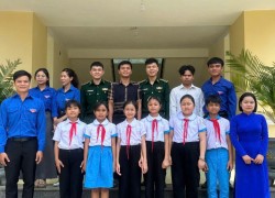 Tuổi trẻ và thiếu nhi Đắc Pring chúc mừng ngày truyền thống Bộ đội Biên phòng