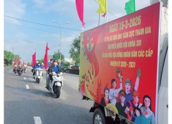 Đoàn Thanh niên xã Tam Anh phối hợp tuyên truyền bầu cử