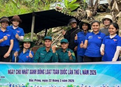 Tuổi trẻ xã Đắc Pring ra quân Chủ nhật xanh, xây dựng lò đốt rác thải tại trường mầm non