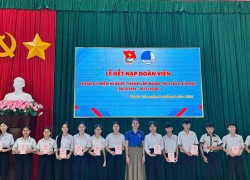 Đoàn xã Hiệp Đức tổ chức lớp cảm tình Đoàn và kết nạp đoàn viên mới