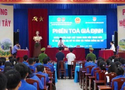 Phiên tòa giả định tuyên truyền pháp luật về phòng, chống ma túy trong học đường tại phường Hội An Tây