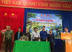 Đoàn xã Trà Vân tham gia lễ phát động phong trào “Toàn dân đoàn kết bảo vệ môi trường, xây dựng khu dân cư sáng - xanh - sạch - đẹp”