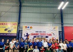 Rực lửa khai mạc Giải Cầu lông thanh thiếu niên xã Hòa Tiến năm 2026