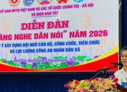 Đoàn xã Điện Bàn Tây phối hợp tổ chức diễn đàn "Tháng nghe dân nói" năm 2026