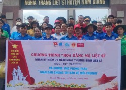 Tuổi trẻ xã Thạnh Mỹ tổ chức chương trình “Hoa dâng mộ liệt sĩ”