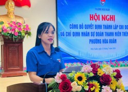Phường Hòa Xuân ra mắt 52 chi đoàn sau sắp xếp tổ dân phố
