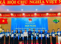 Phường Sơn Trà công bố quyết định thành lập các chi đoàn tổ dân phố sau sắp xếp
