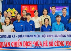 Đoàn thanh niên xã Nông Sơn phối hợp tổ chức lễ ra quân triển khai Chiến dịch “Mùa hè số cùng VNeID”