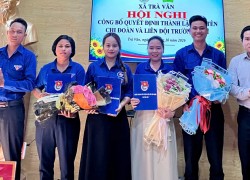 Đoàn xã Trà Vân công bố thành lập các chi đoàn trường học, liên đội và chỉ định Ban Chấp hành chi đoàn lâm thời