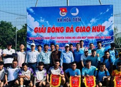 Đoàn – Hội xã Hòa Tiến tổ chức giải bóng đá giao hữu chào mừng 70 năm Ngày truyền thống Hội LHTN Việt Nam