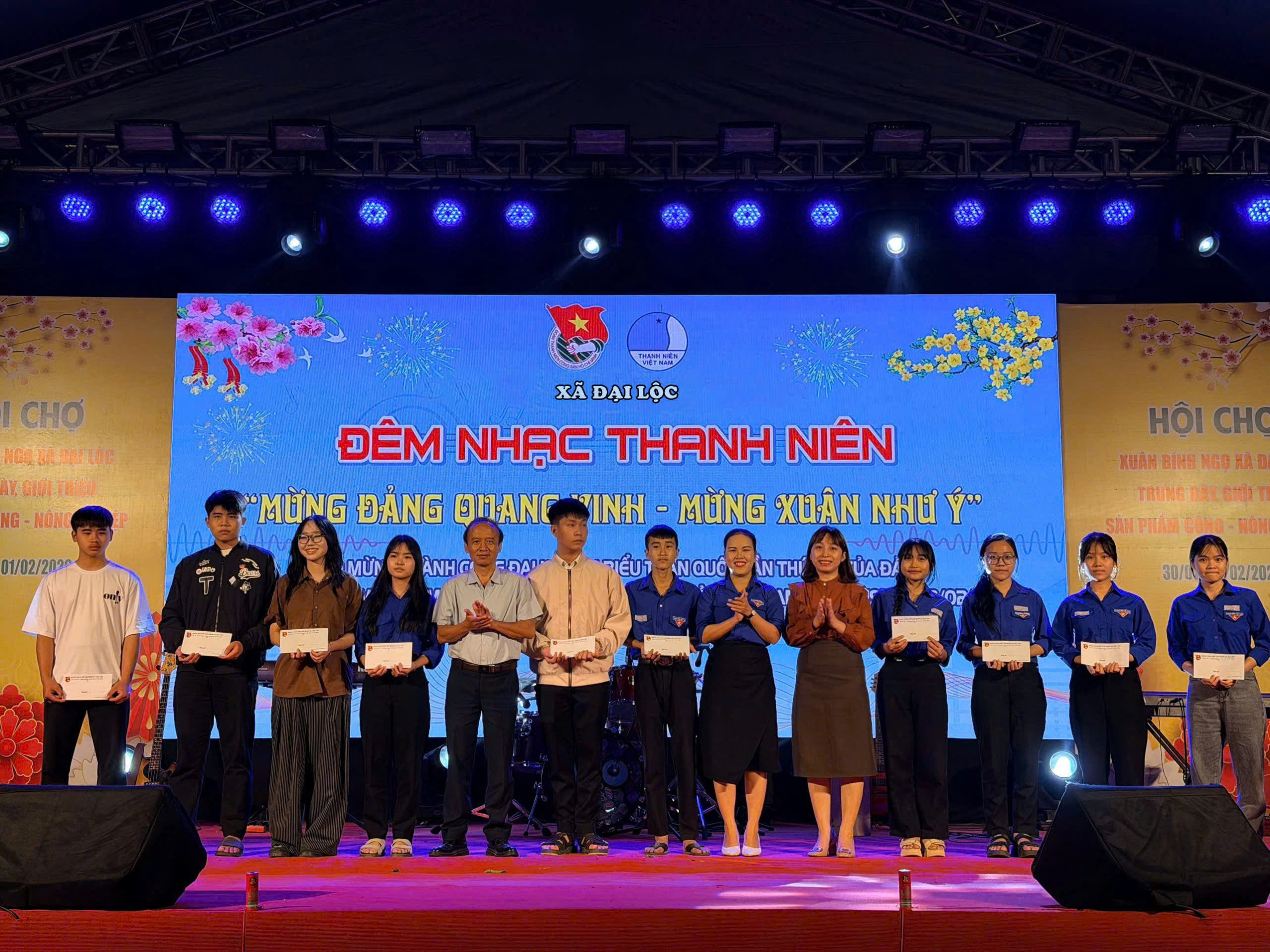 Đoàn xã Đại Lộc tổ chức Đêm nhạc thanh niên “Mừng Đảng quang vinh – Mừng Xuân Như Ý”