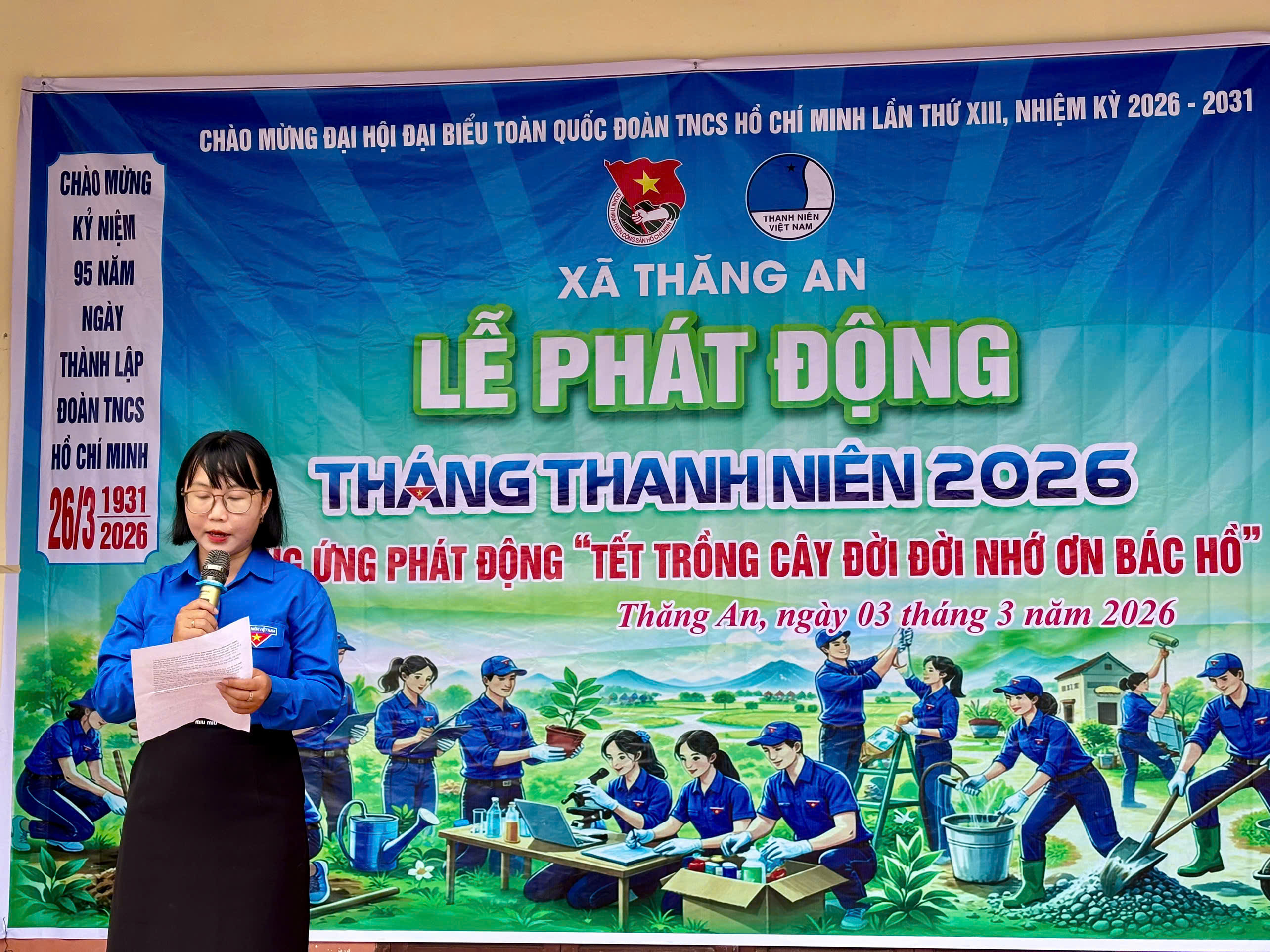Tuổi trẻ Thăng An ra quân Tháng Thanh niên năm 2026