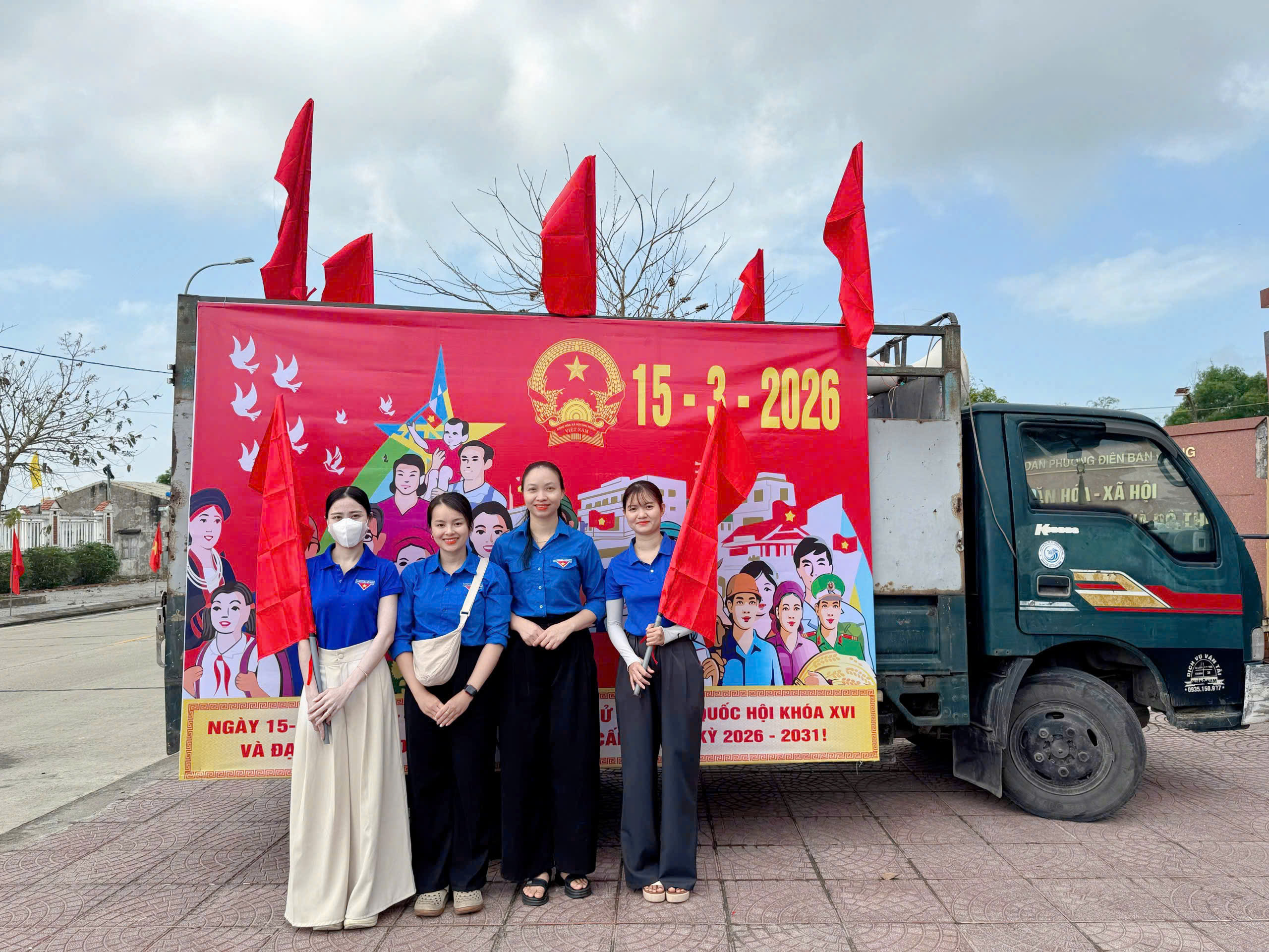 Đoàn phường Điện Bàn Đông ra quân tuyên truyền bầu cử Quốc hội khóa XVI và HĐND các cấp nhiệm kỳ 2026 – 2031