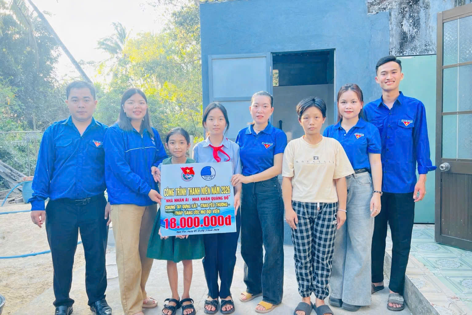 Đoàn xã Tam Hải bàn giao công trình thanh niên “Nhà nhân ái – Nhà khăn quàng đỏ”