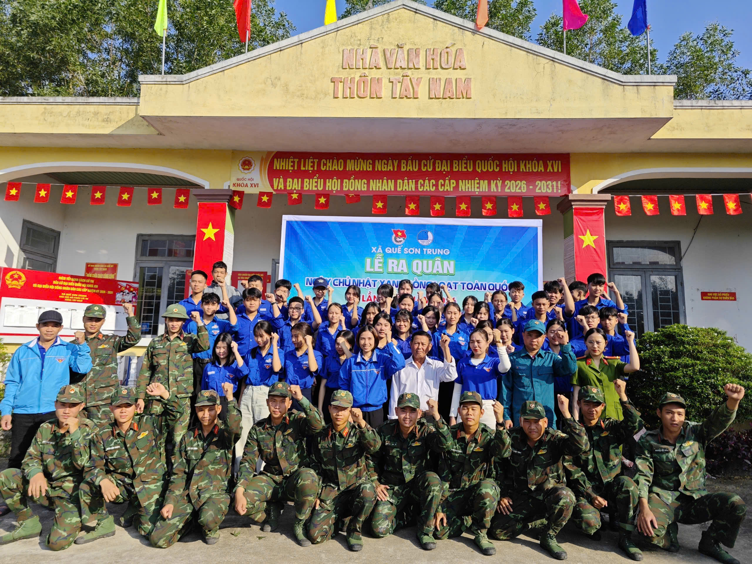 Tuổi trẻ xã Quế Sơn Trung ra quân ngày Chủ nhật xanh toàn quốc lần thứ I năm 2026