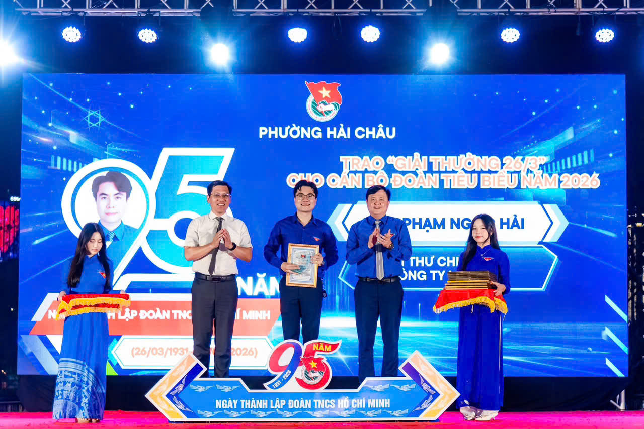 Hải Châu: Kỷ niệm 95 năm Ngày thành lập Đoàn TNCS Hồ Chí Minh và trao “Giải thưởng 26/3” năm 2026
