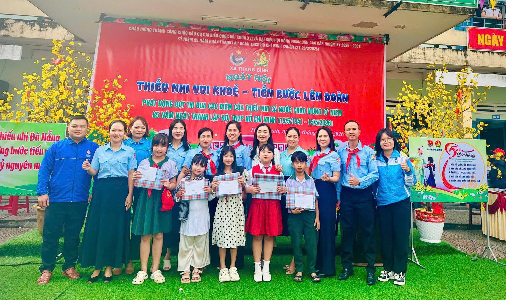 Hội Đồng Đội xã Thăng Bình tổ chức Ngày hội “Thiếu nhi vui khỏe – Tiến bước lên Đoàn” chào mừng kỷ niệm 95 năm thành lập Đoàn TNCS Hồ Chí Minh