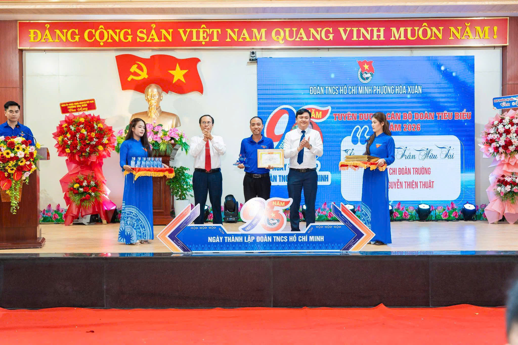 Đoàn phường Hòa Xuân tổ chức Lễ kỷ niệm 95 năm Ngày thành lập Đoàn TNCS Hồ Chí Minh và trao Giải thưởng “26/3”