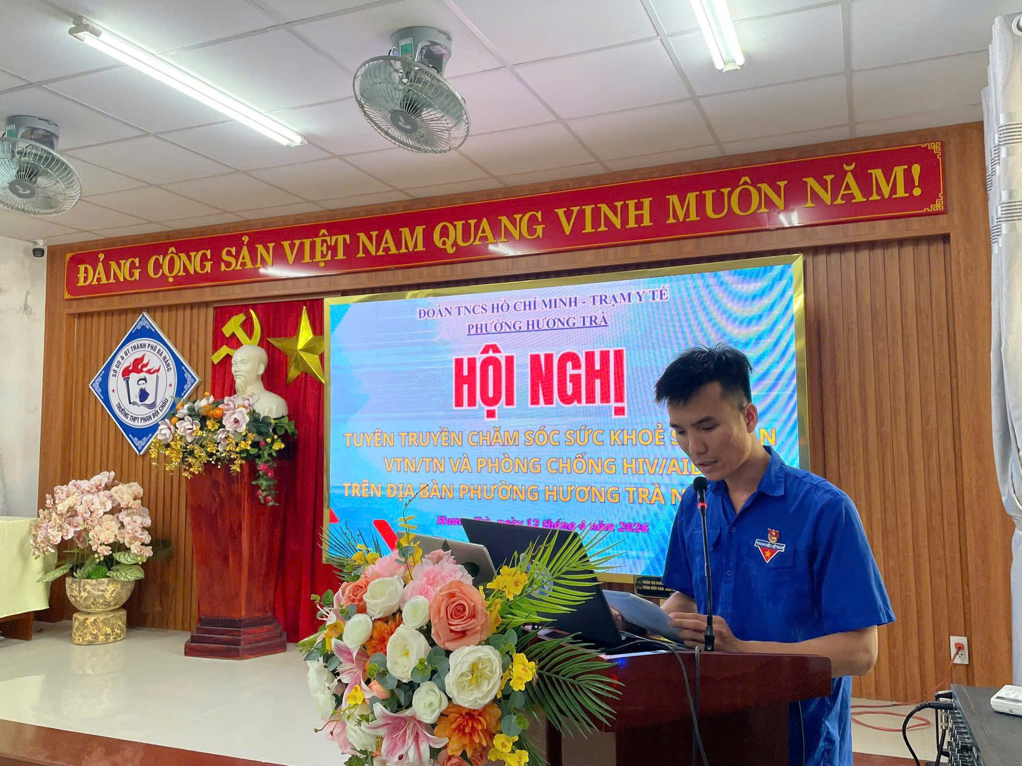 Đoàn phường Hương Trà tổ chức tuyên truyền chăm sóc sức khỏe sinh sản và phòng, chống HIV/AIDS