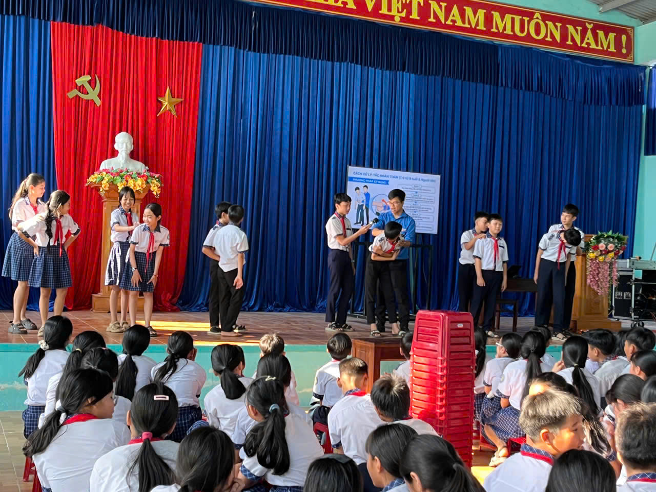 Hội đồng Đội xã Nông Sơn: Tổ chức truyền thông phòng, chống tai nạn thương tích – Vì một mùa hè an toàn