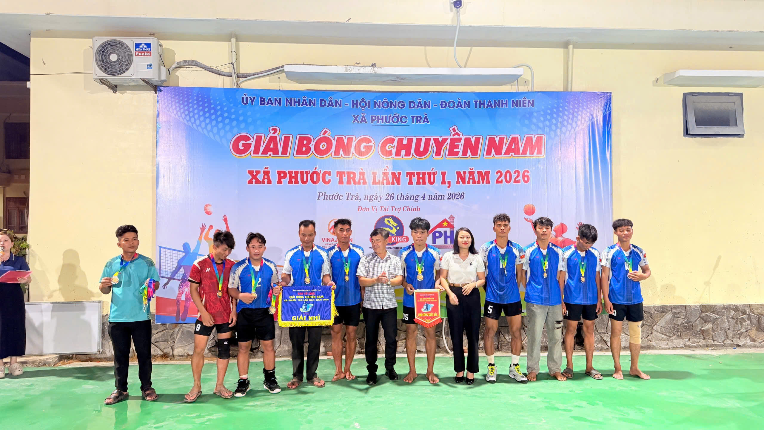 Đoàn xã Phước Trà phối hợp tổ chức Giải bóng chuyền nam năm 2026