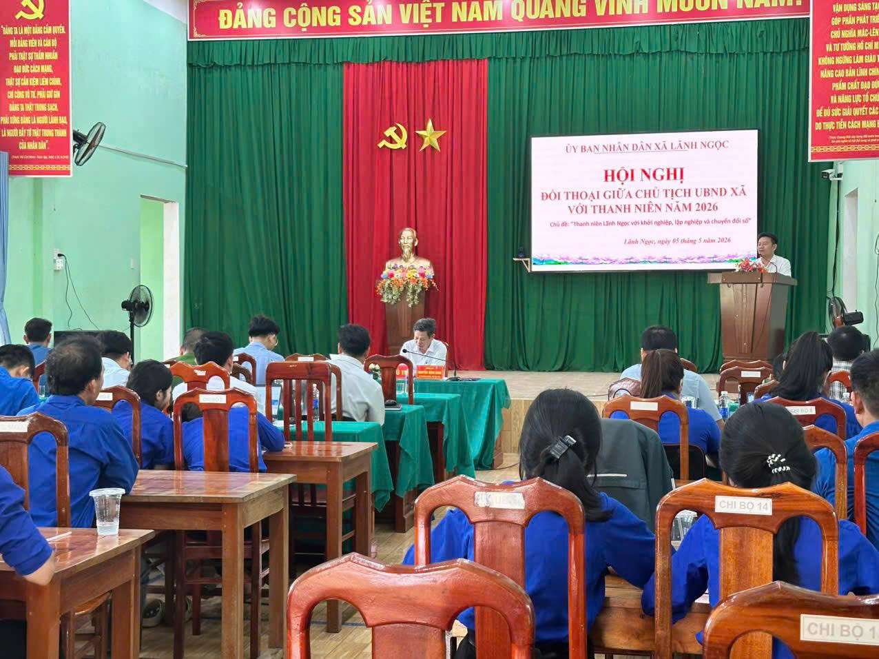 Đoàn xã Lãnh Ngọc: tổ chức hội nghị đối thoại giữa Chủ tịch UBND xã với thanh niên năm 2026