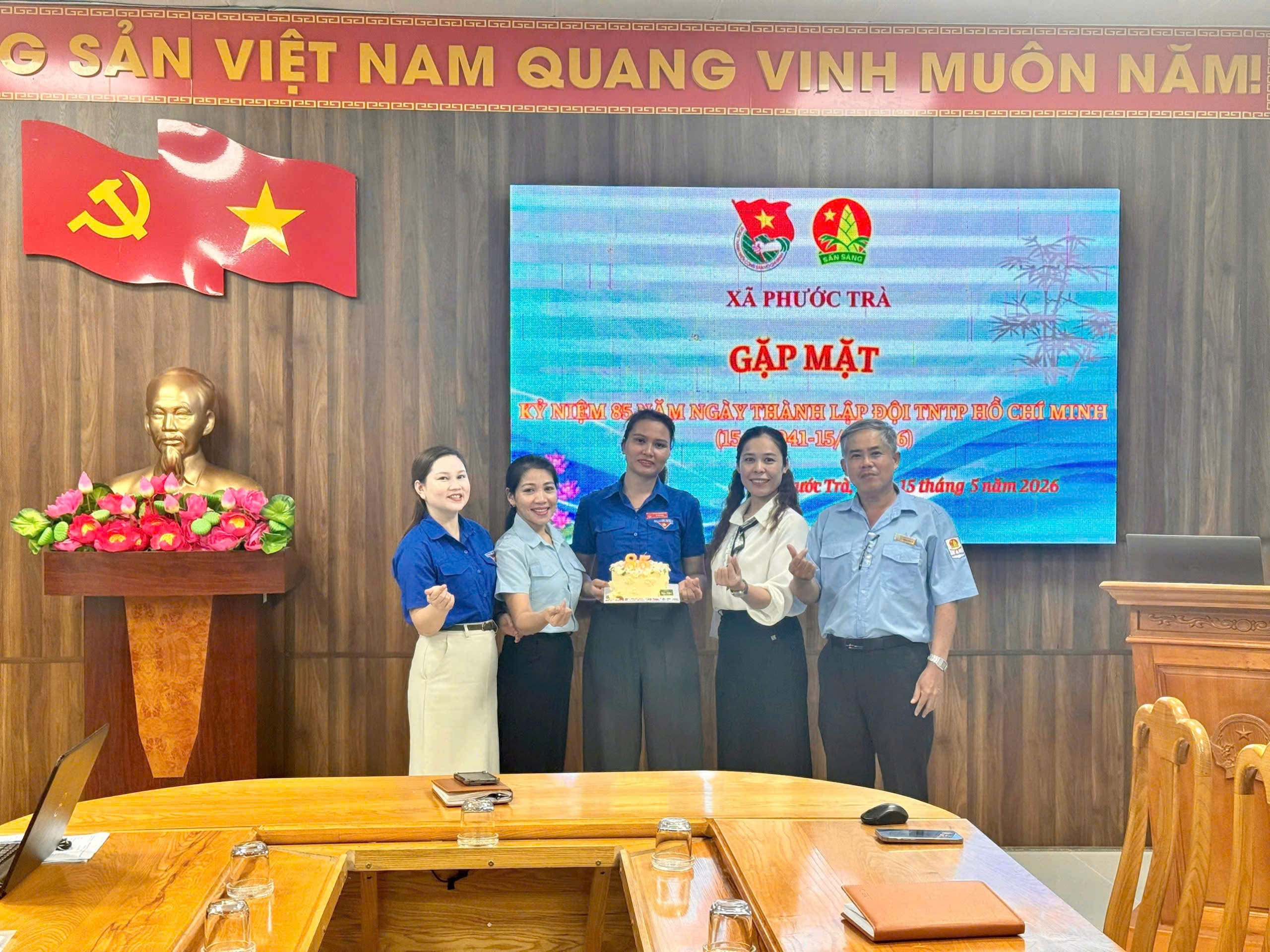 Hội đồng Đội xã Phước Trà tổ chức hội nghị trực báo công tác Đội và gặp mặt kỷ niệm 85 năm thành lập Đội TNTP Hồ Chí Minh