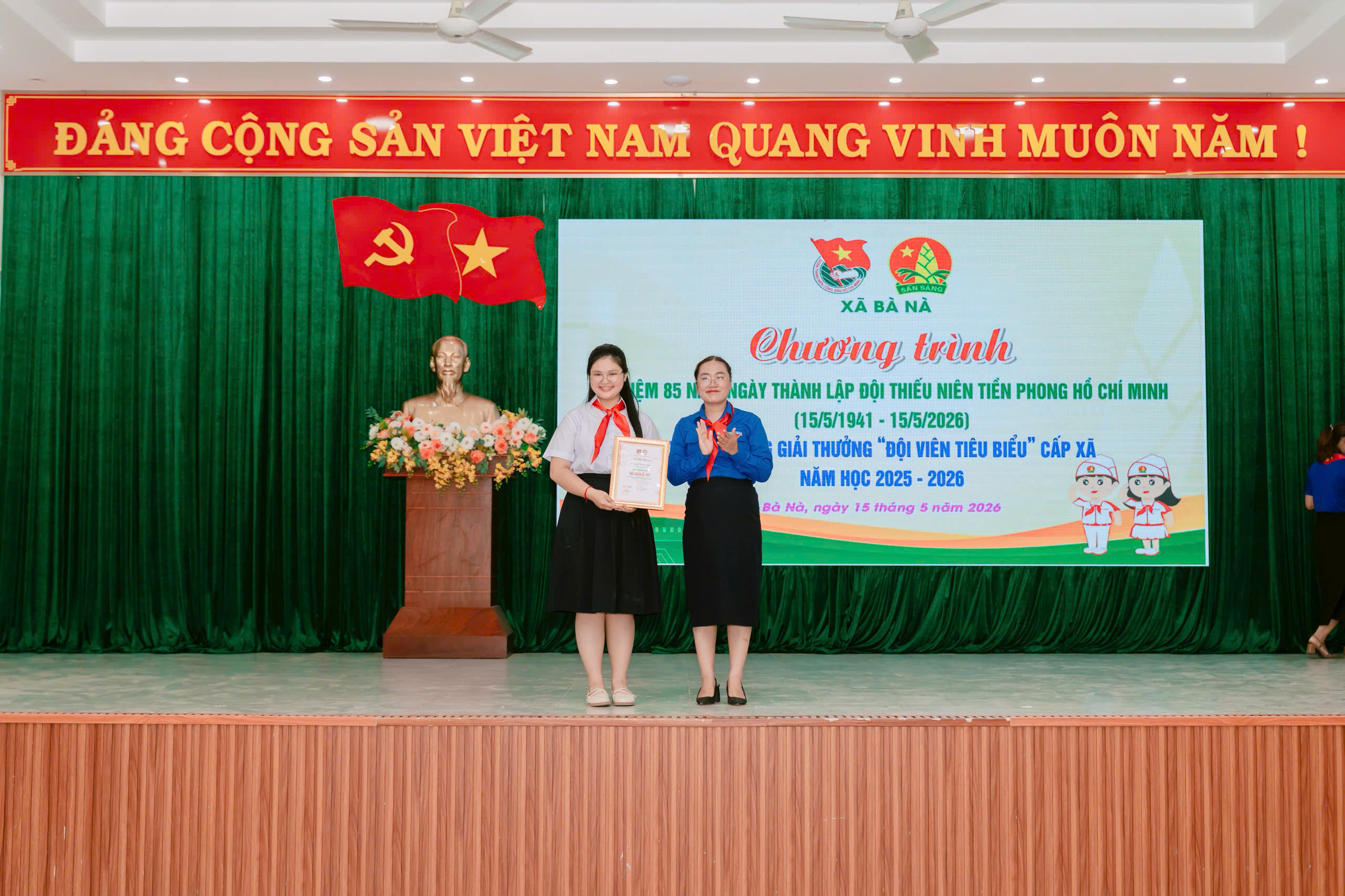 Đoàn Thanh niên – Hội đồng Đội xã Bà Nà tổ chức kỷ niệm 85 năm Ngày thành lập Đội TNTP Hồ Chí Minh và tuyên dương đội viên tiêu biểu năm học 2025 – 2026