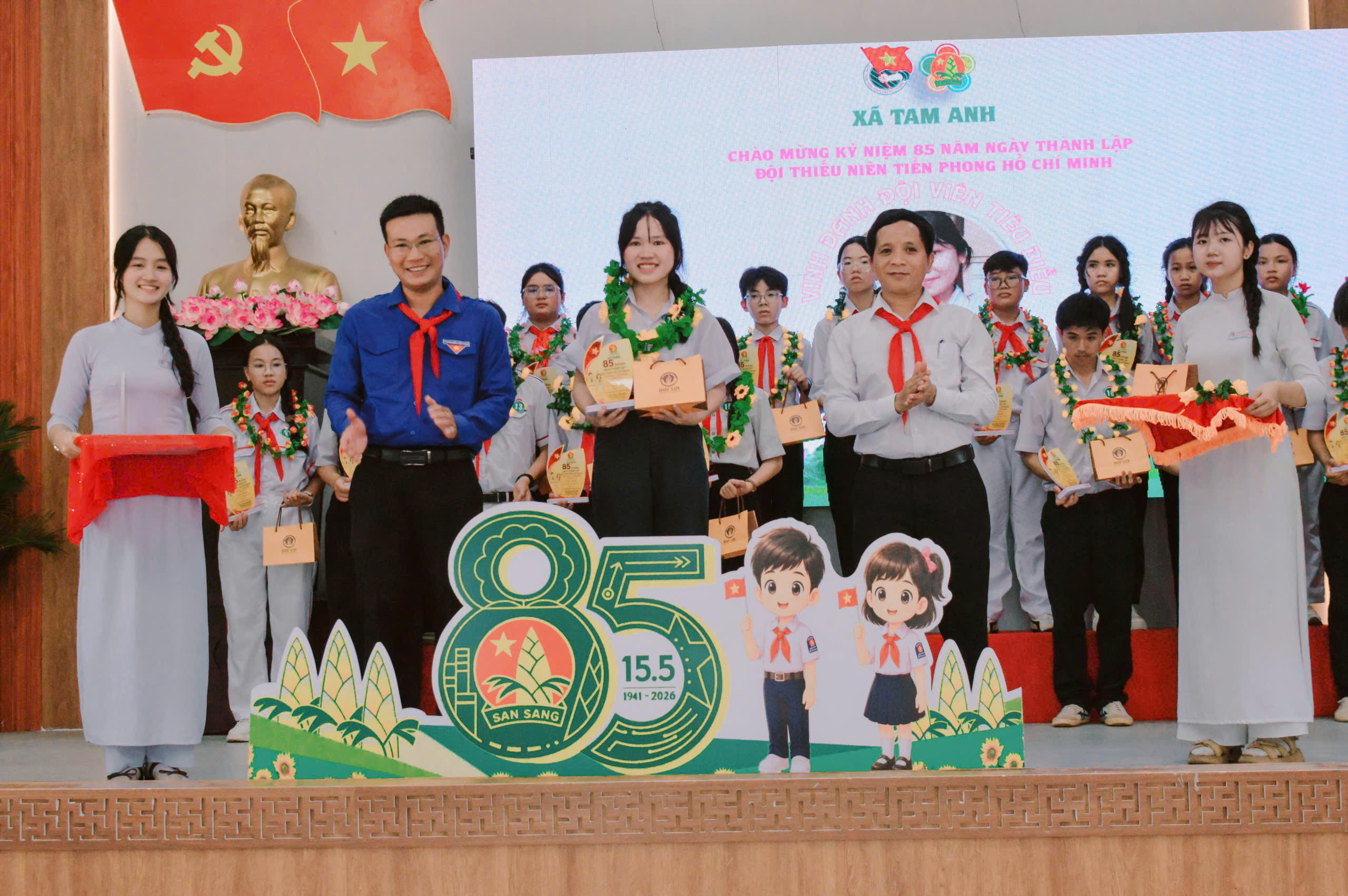 Hội đồng Đội xã Tam Anh tổ chức lễ kỷ niệm 85 năm Ngày thành lập Đội TNTP Hồ Chí Minh