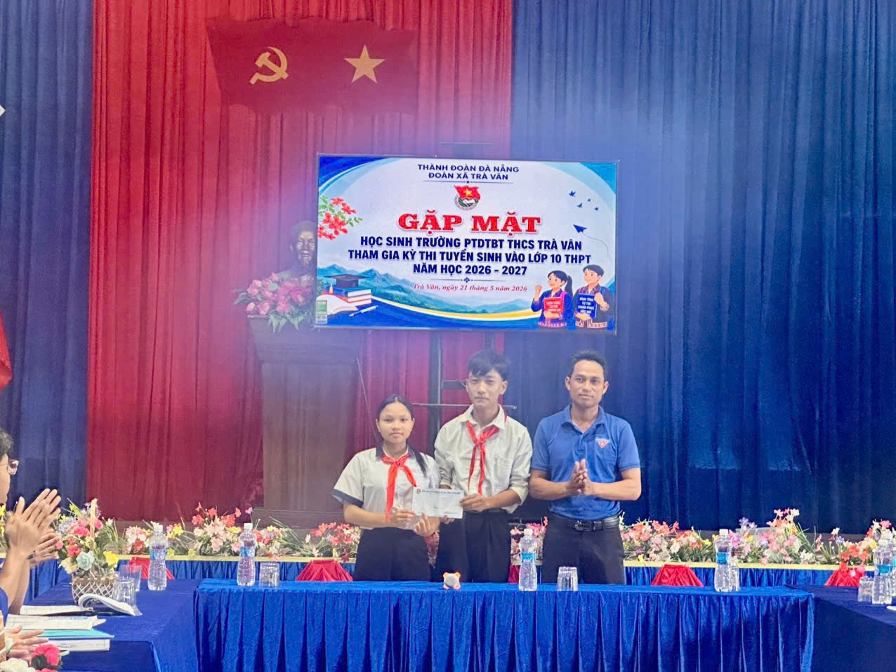 Đoàn xã Trà Vân: gặp mặt, động viên học sinh khối 9 trước kỳ thi tuyển sinh vào lớp 10