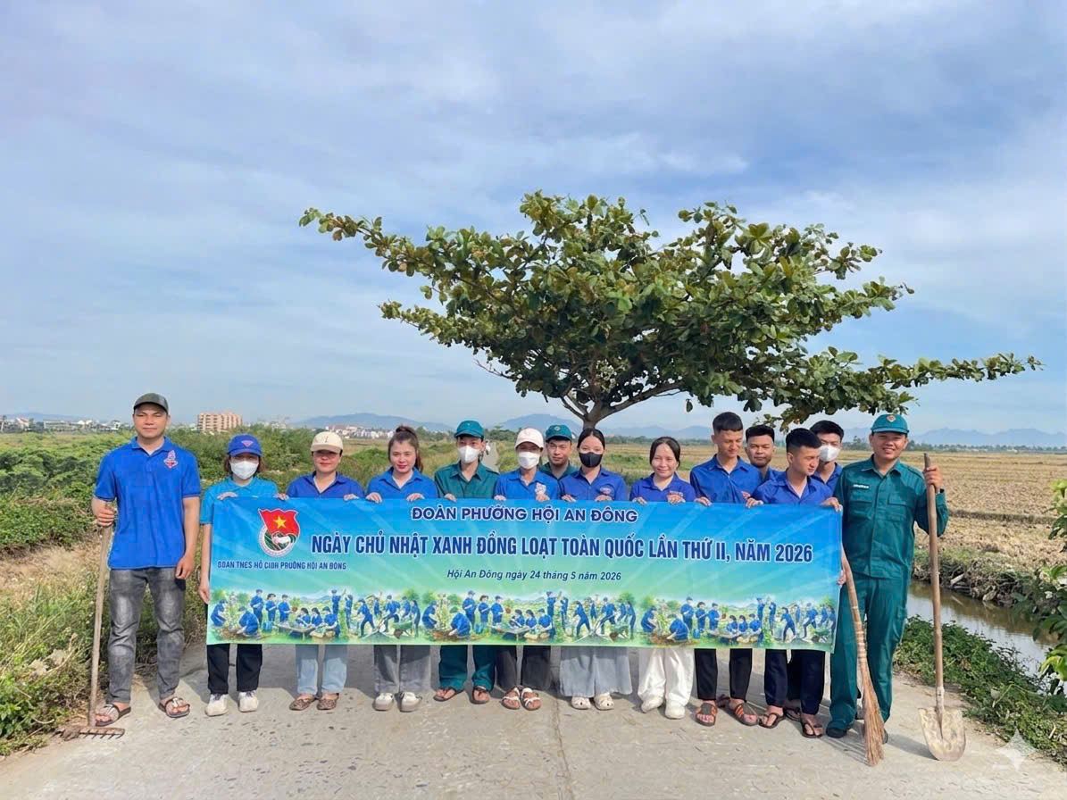 Đoàn phường Hội An Đông ra quân hưởng ứng “Ngày Chủ nhật xanh” lần thứ II năm 2026
